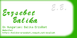 erzsebet balika business card